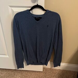 Polo by Ralph Lauren Men's V-Neck Sweater in light blue